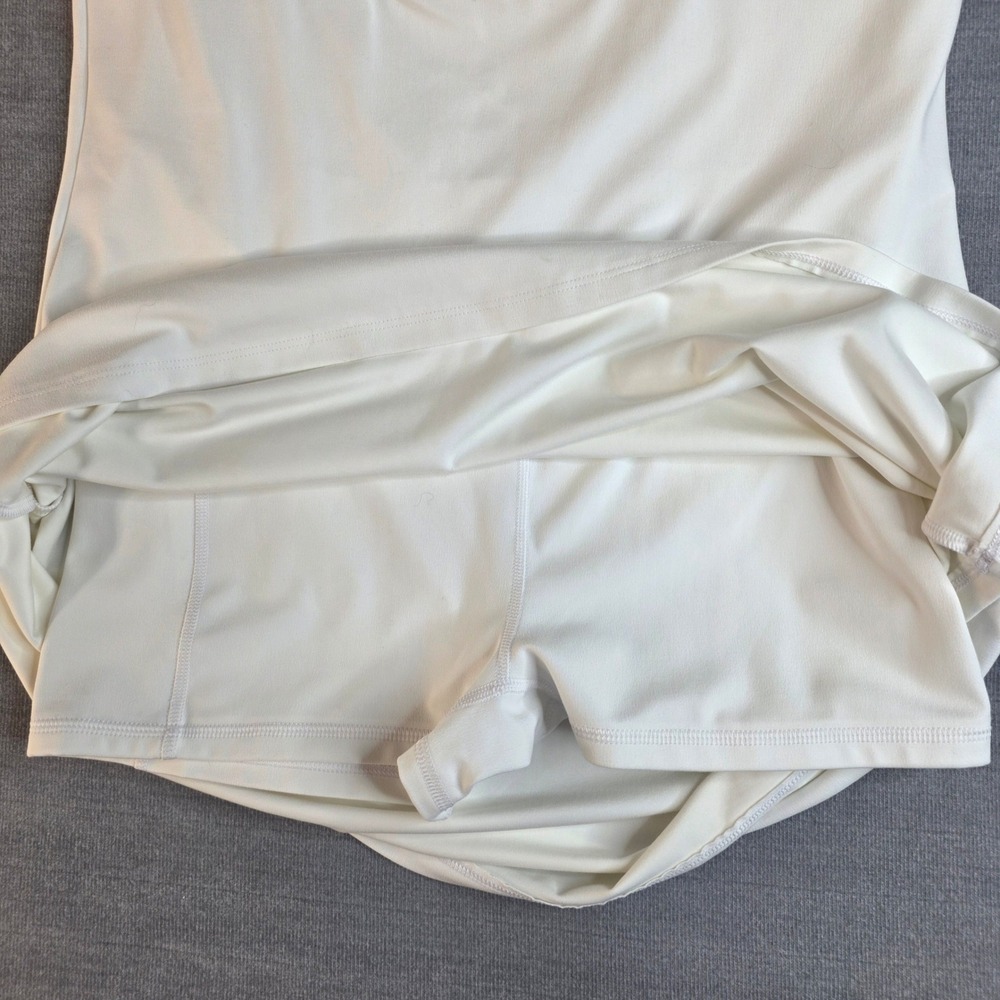 Under Armour Play Up Dress White SS 2024 Athletic Tennis Golf Mini Dress Large - Picture 3 of 12